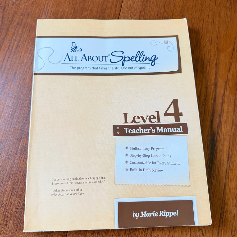 All About Spelling Level 4 Teacher Manual Marie Rippel Homeschool Curriculum